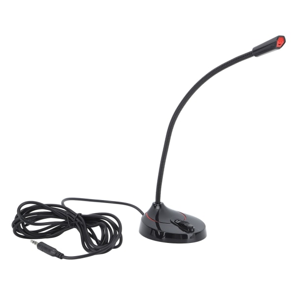 Svanehals Trådløs Mikrofon Svart 360 Grader Opptak Desktop Svanehals Mikrofon for Karaoke Konferanse Opptak 3.5mm