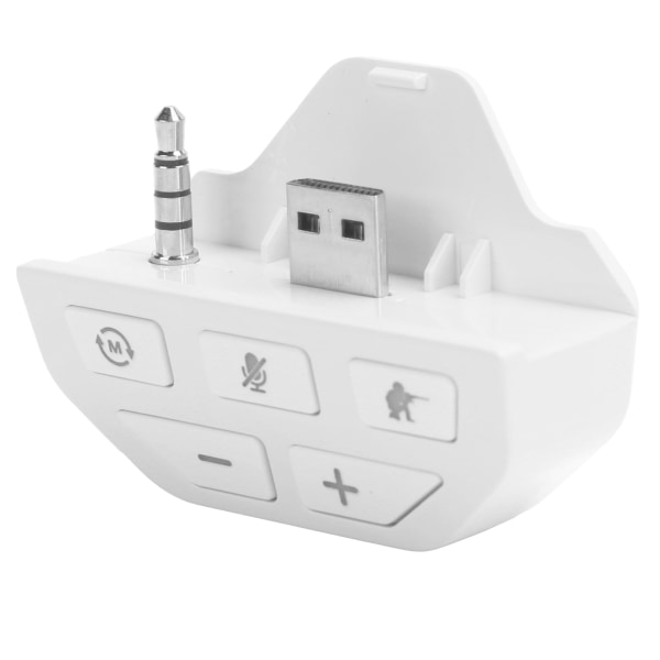 Headset Adapter Controller Audio Adapter Hovedtelefonkonverter til Xbox One Trådløs Gamepad Hvid