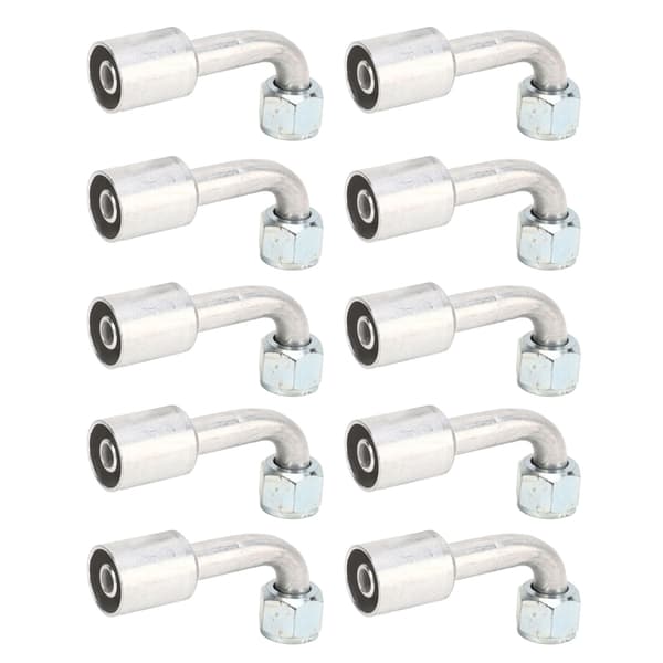 10 stk. Bil AC 90 graders vinklet aluminiumsforbindelse Universal pasform