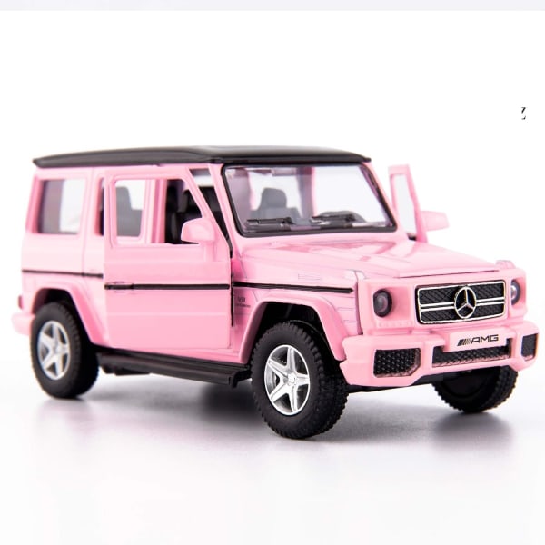 1/36 skala G63 gjutbil modell, zinklegering leksaksbil för barn, tillbakadragande fordon Leksaksbil för småbarn Barn Pojkar Flickor Present (rosa)