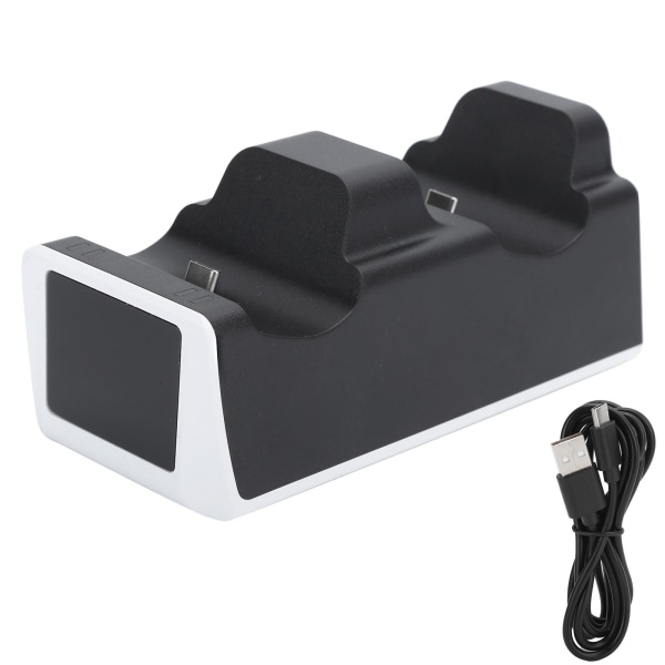 Dual Charger Controller Stand Bordsladdare för PS5 Gaming Console Joystick med LED LightBlack- W
