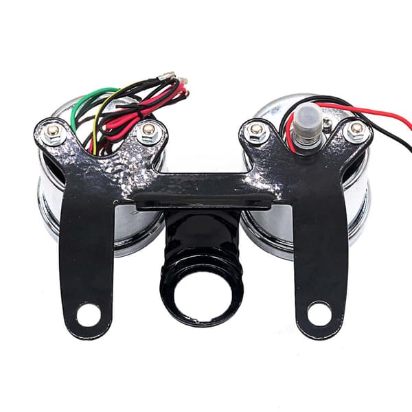 2 i 1 Motorcykel LED Baggrundslys Odometer Tachometer Speedometer Måler Universal