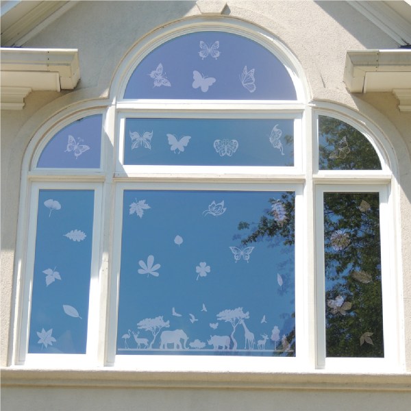 12 pieces of anti-collision wide butterfly window stickers transparent dust stickers to prevent birds from attacking doors and windows