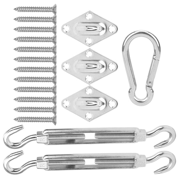 Rustfrit stål hardware kit rombe krog fjeder spænde skygge sejl tilbehør