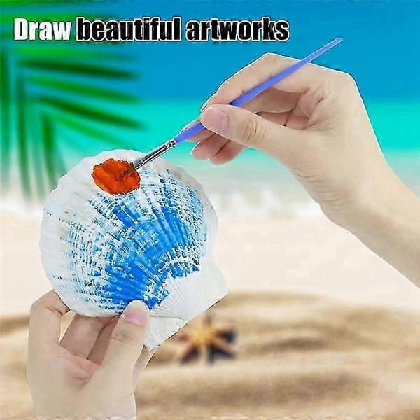 15 Natural Sea Shells Large White, 10-12 cm Scallop Shells for DIY Crafts, Food Serving, Baking White