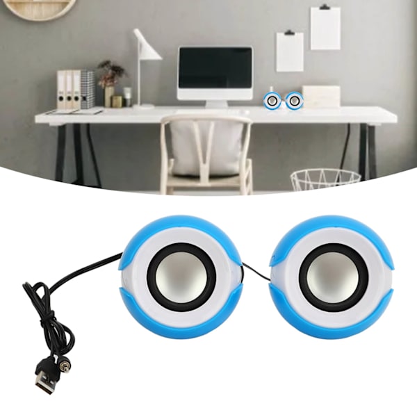 USB Minihögtalare Dator PC Stereo USB-driven Plast Desktop Extern Högtalare 5V 1A