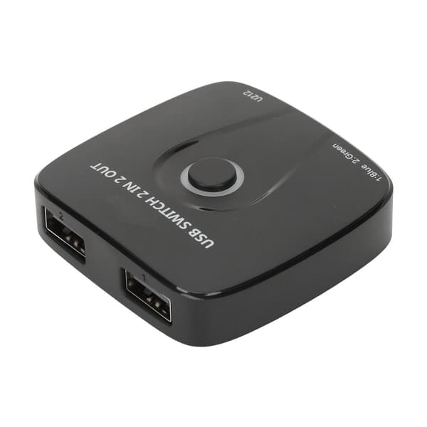 2 i 1 USB Switch Hub til Tastatur Mus PC TV USB 2.0 Perifer Switch