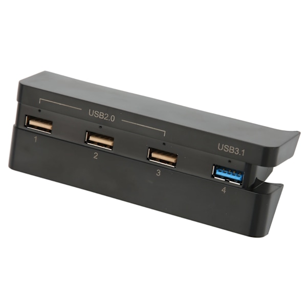 USB-hub med høy hastighet, 4 porter, USB 3.1 og 2.0, USB-forlengelseslader for PS4 Slim spillkonsoll