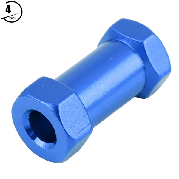 4 st 12 mm RC Hex Hjulnavsmetall Adapter för D90 AX10 CC01 SCX10 F350 Crawler (25 mm Blå)