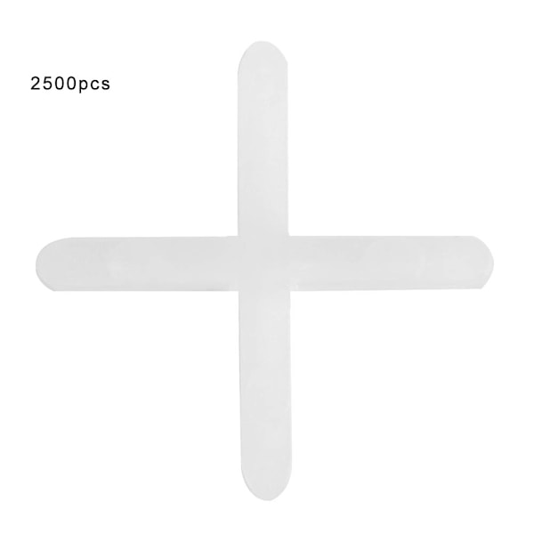 2500 st Reusable Keramiska Kakelavstånd - Plast Nivelleringssystem (1mm & 1,5mm) för Perfekt Justering