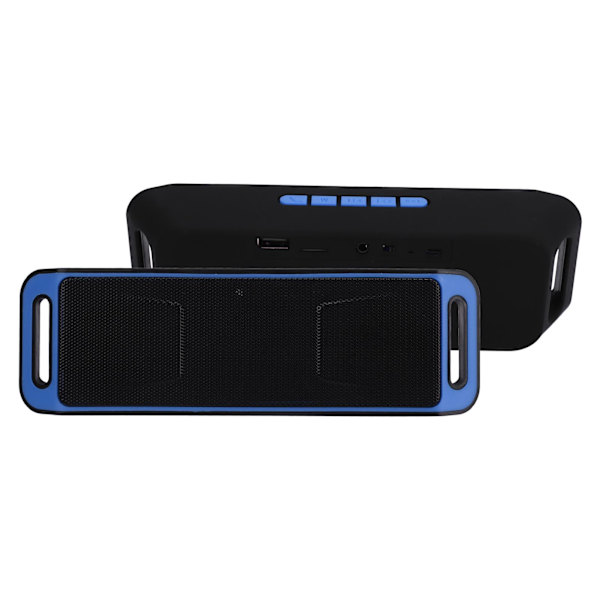 Bluetooth-högtalare med dubbla högtalare, trådlös bärbar högtalare, multifunktionell mini-Bluetooth-högtalare för hem, utomhus, bil, blå