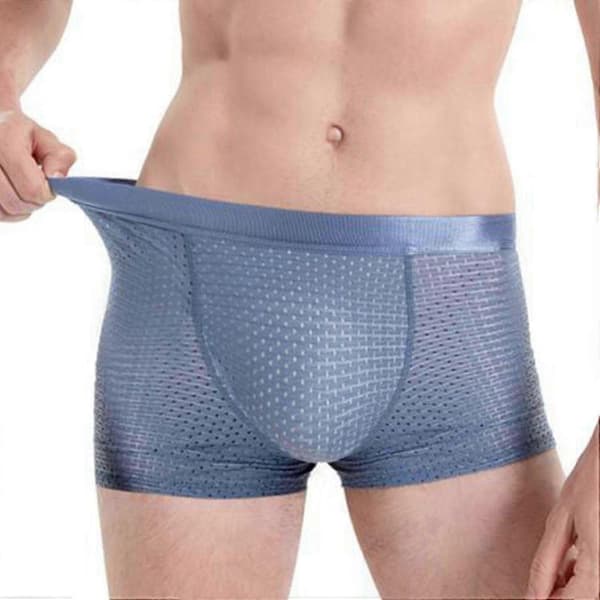 Mænds Mesh Åndbare Butt Lift Boxer Briefs Undertøj Med Butt Pad Forstørrelse Red M