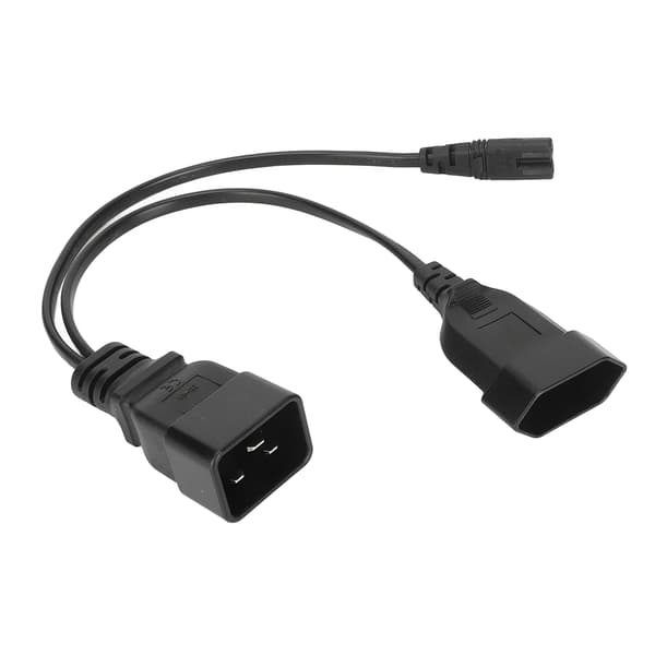 IEC320 C20 til C7 EU-plugg kraftig Y-splitter adapterkabel for datamaskin HDTV
