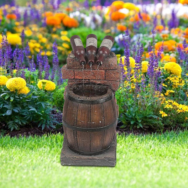 Ølfountain med selvsirkulerende vann, hagekunst, dekorative ornamenter, harpikshåndverk (fonteneornamenter * 1) ølstrømmende vannmodell 1