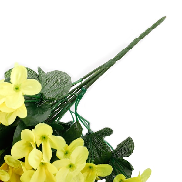 Gul Kunstig Wisteria Hængekurv med 4 Blade til Bryllup og Hjemmedekoration