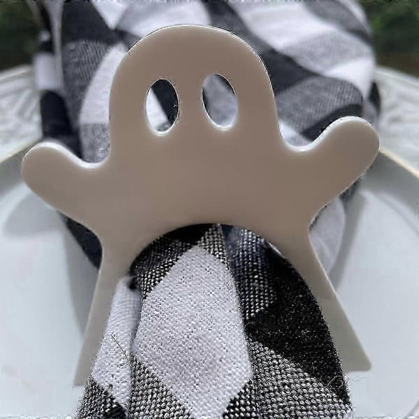 R8 Akryl Servietringe Halloween Servietholderringe Spøgelses Servietspænder