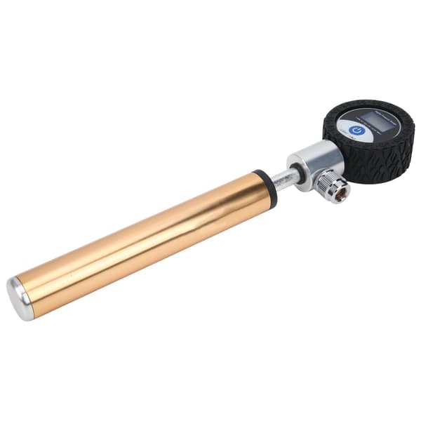 LCD digital display Cykelluftpump Bärbar aluminiumlegering Manuell körutrustning Guld