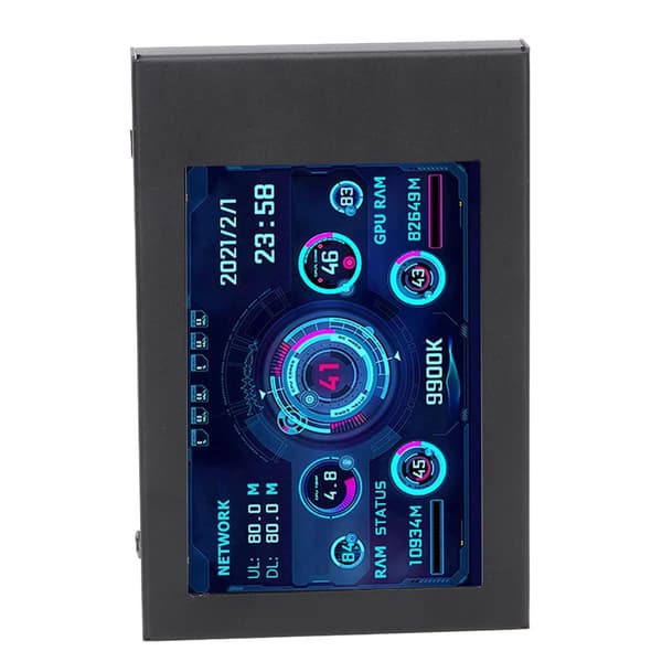 3,5 tums IPS USB PC CPU GPU RAM temperaturmonitor med dimbar display, automatisk avstängning, temaredigerare