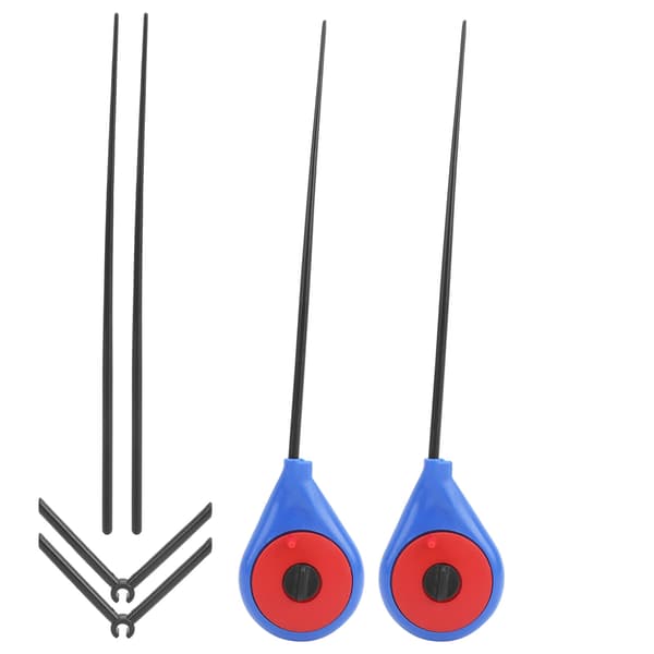 2 Set Bärbart Mini Isfiske Spö Kit Blå