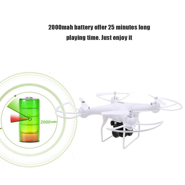 F68 Drone RC Quadcopter One Key Return 2000mAh Lang Batterilevetid Standardversion Hvid