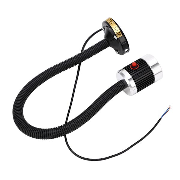 Justerbar Svanhals LED-arbetslampa med Rund Magnetisk Bas för CNC-maskinverktyg, Svarv, AC 220V, 5W Industribelysning