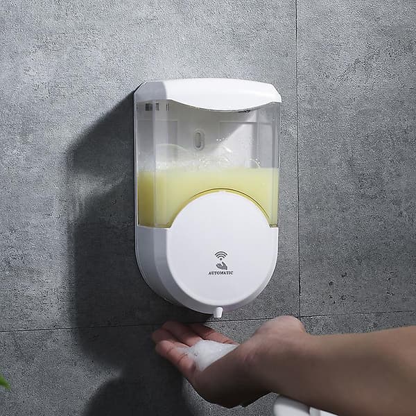 Automatisk sæbedispenser Berøringsfri Vægmonteret Bevægelsessensor Smart Sæbedispenser til Restauranter White