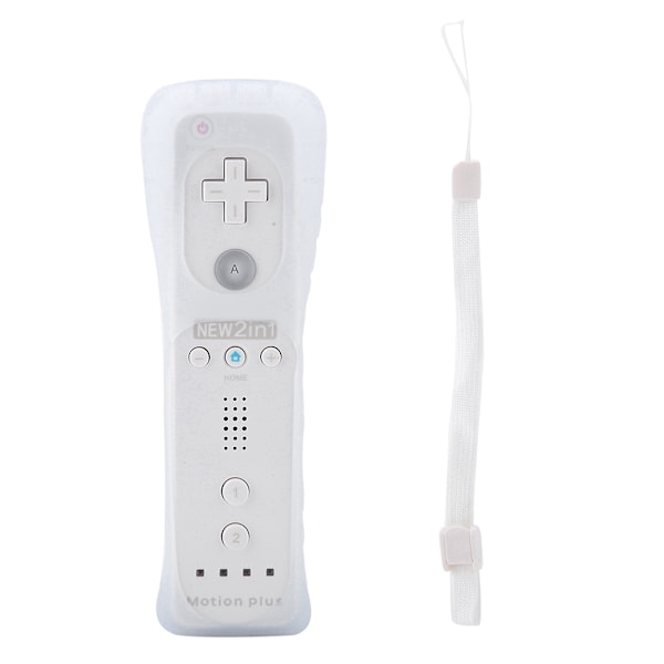 Somatosensorisk Spilhåndtag Controller Gamepad Indbygget Accelerator til Nintendo Wii WiiU (Hvid)