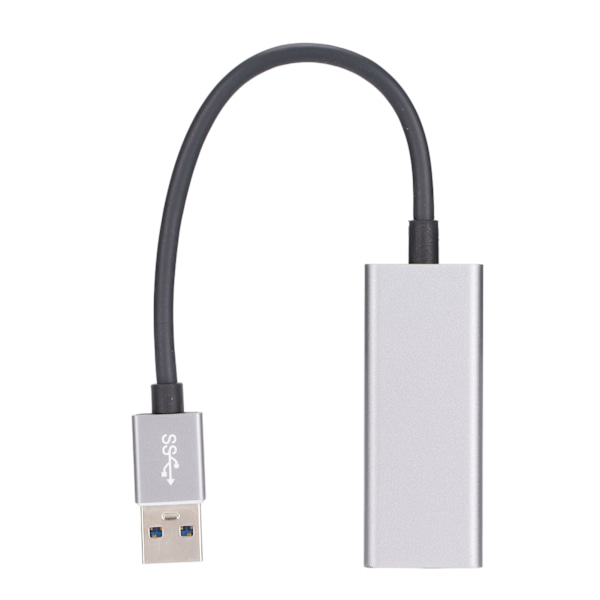 USB 3.0 Ethernet Adapter i Aluminium - Gigabit Ethernet Netværksadapter Kompatibel med Switch, Bærbar PC