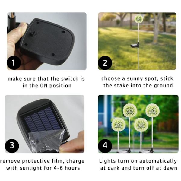 2 stk Solcelled Hagebelysning Utendørs 16 Fargerike LED Solcelled Hagebelysning Dekorativ for Patio Hage Landskap
