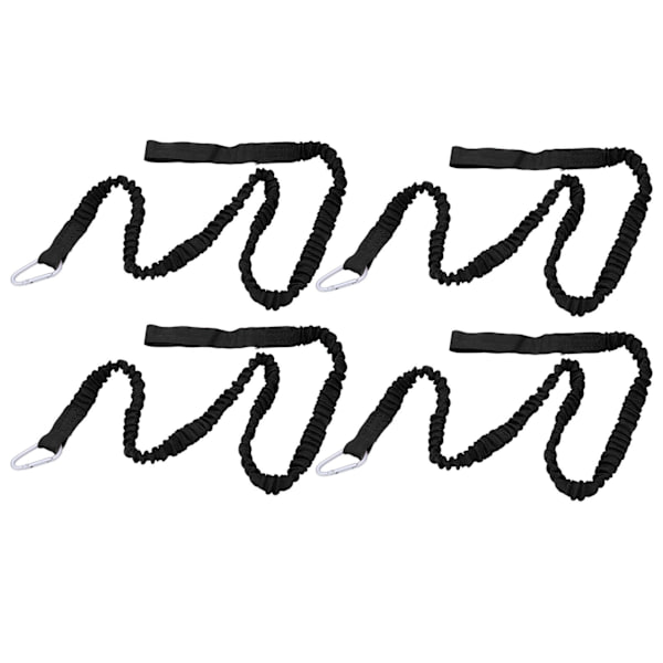 4ST Nylon Elastisk Anti Tabt Kajak Pagaj Snor til Drifting Surfing Sort