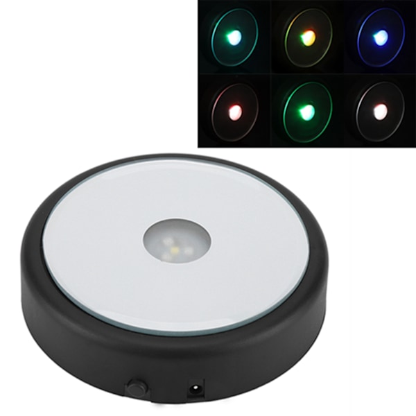 Flerfärgad 3D LED-lampbas för kristallglaskonstvisning