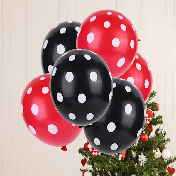 32-osainen Polka Dot -lateksipallosetti syntymäpäiville, kihlajaisille ja häille (Malli #1)
