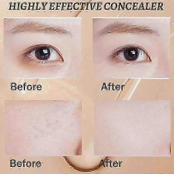 【02】Evanesce Blød Mat Creme Concealer, Vandfast Foundation, Fuld Dækning Ivory White
