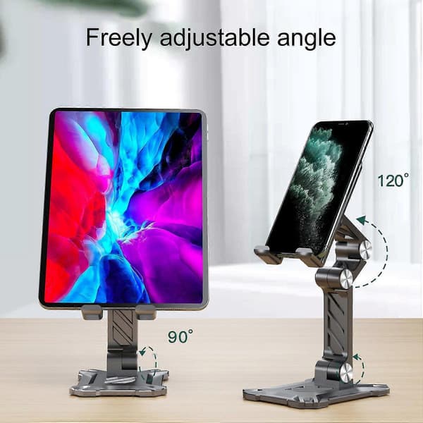 Phone Holder Adjustable Strong Applicability Aluminum Alloy Foldable Desktop Phone Tablet Lazy Holder Green