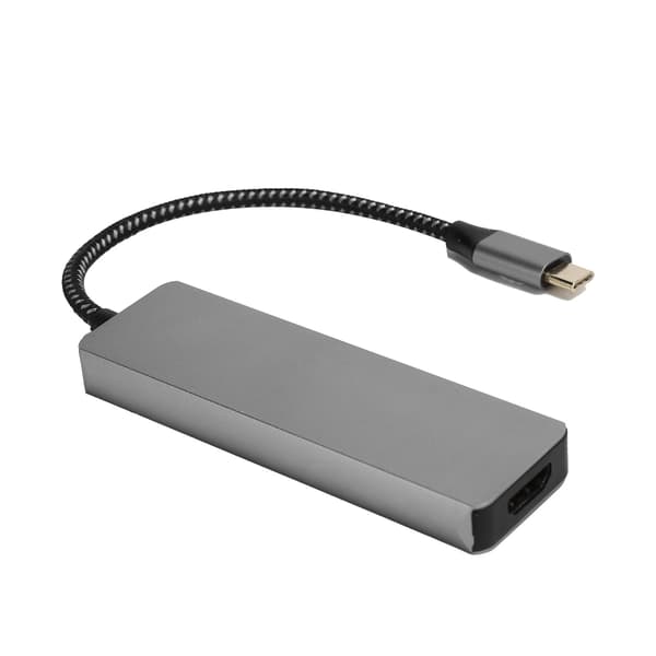 5-i-1 USB C Hub-adapter med USB 3.0 og 4K HDMI-kortleser