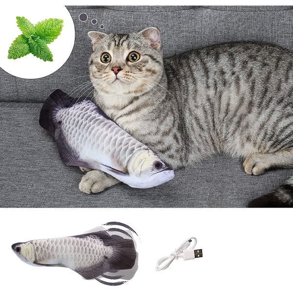 Kattelegetøj, interaktivt elektrisk fiskelegetøj, kattelegetøj i bevægelse
