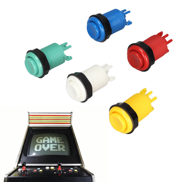 28mm Arcade Game Push Button 5 farver gør-det-selv dele LED-belyste knapper Switch til controllere