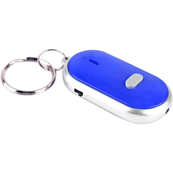 Key Finder (Blå), Stemmekontrol Anti-tabt enhed, Key Finder med fløjte, Key Fob Finder til kæledyr, nøgler, bagage