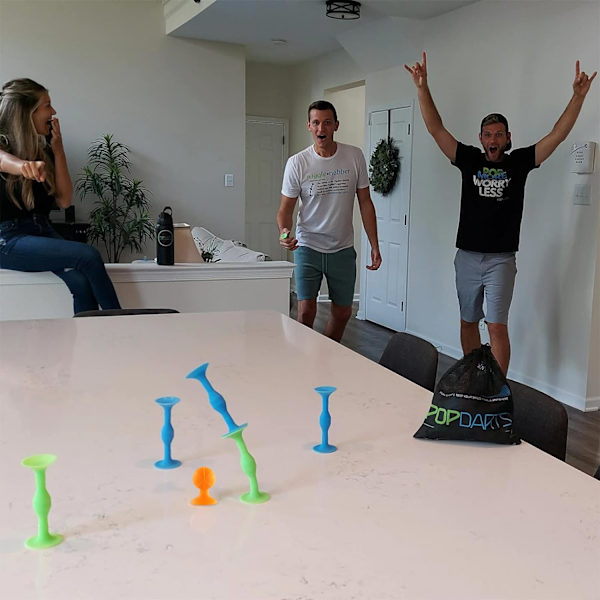 24 st Suggsleksaker, Pop Darts, Pop Sugg, Suggkoppsdarttavla, Suggkoppsspel, Interaktiv Suggkoppsleksak, Avkopplingsspel för Barn och Vuxna
