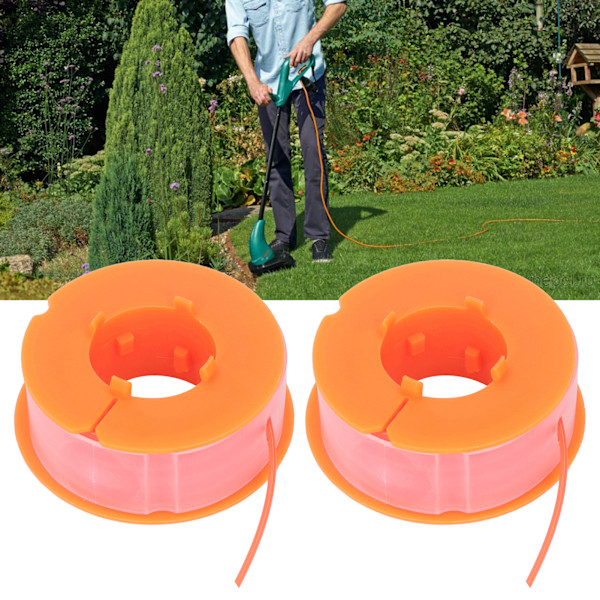 2 stk. Grasklipperspoletråd Nylon Trimmer Tilbehør Utskifting Passer for BOSCH ART 30 ART 30FA Oransje