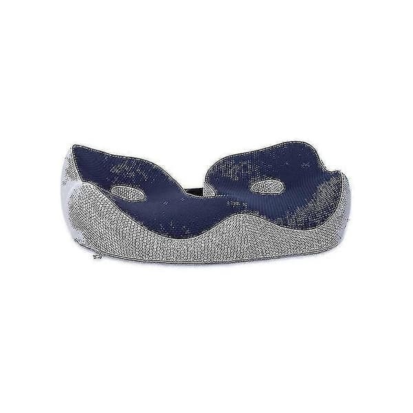 Memory Foam Sædepude til aflastning af balder, lænd, hamstrings, hofter, ischias tuberositas, reducerer træthed, sto Navy blue