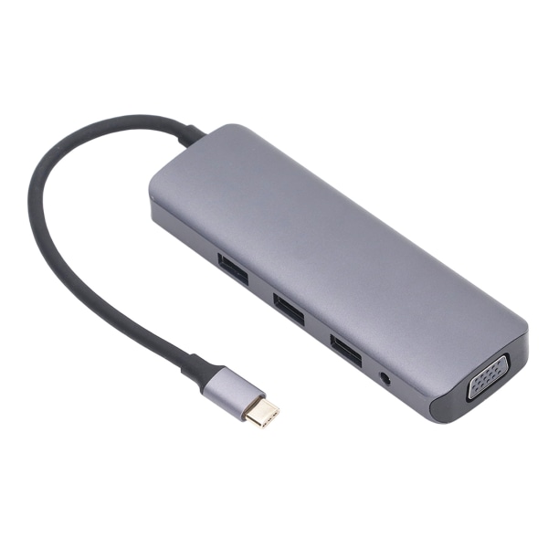 Telakointiasema 9 in 1 Alumiiniseos USB Type C Hub Dual Monitor Docking Adapter 9 in 1
