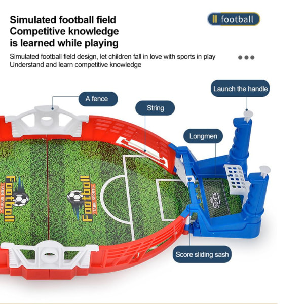 Bordfodboldspil Fodboldbrætspil Indendørs bærbart sportsbord til børn og familie- W