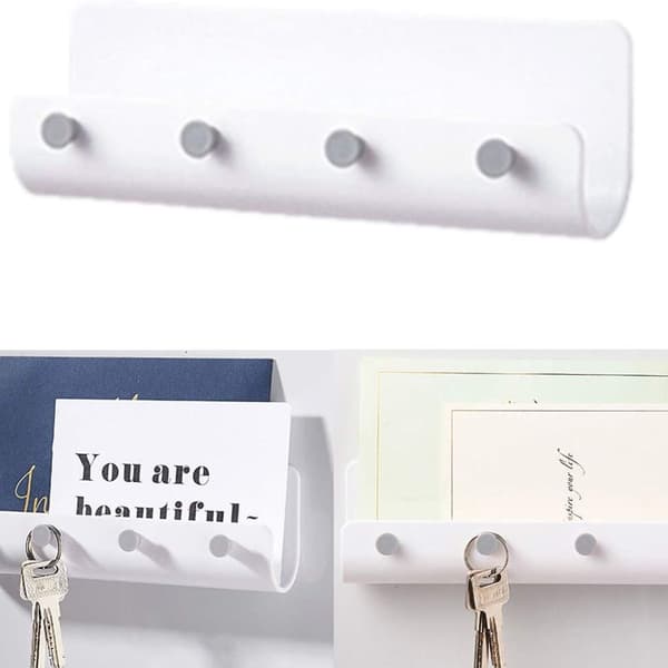 [02]Wall Mounted Key Board Storage Shelf - U-shaped Hook Shelf Small KLB