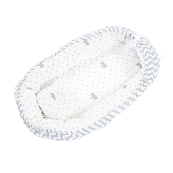 Babynest Bekvämt Andningsbart Tvättbart Justerbart Multifunktionellt Bärbart Babysängöverdrag för Spädbarn Vit
