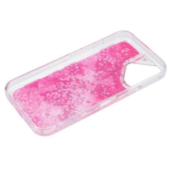 Compatible with iPhone 16 Plus Case Liquid Quicksand Pattern Soft TPU Back Cover Red
