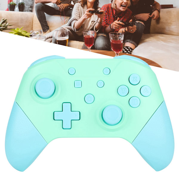 Trådløs Bluetooth Game Controller Gamepad med NFC 3D Joysticks til Nintendo Switch Pro Emerald Green