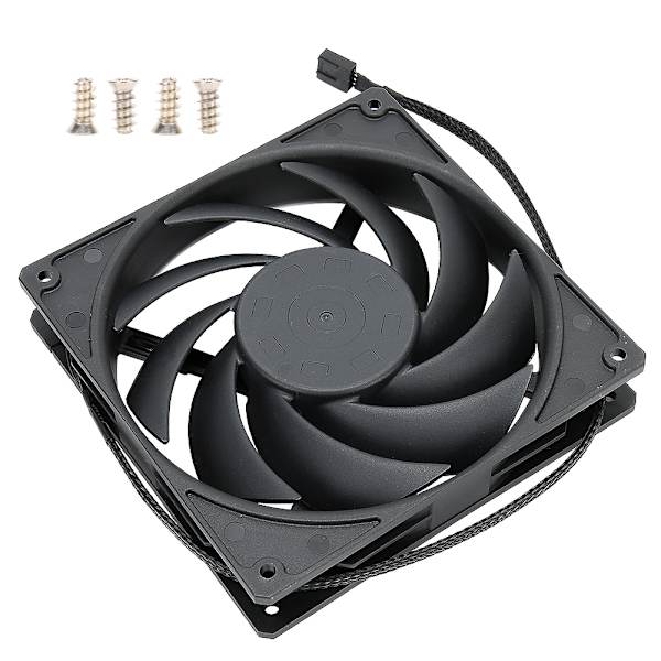 F140 14 cm Lav Støj Sort CPU Køleventilator til Stationær Computer