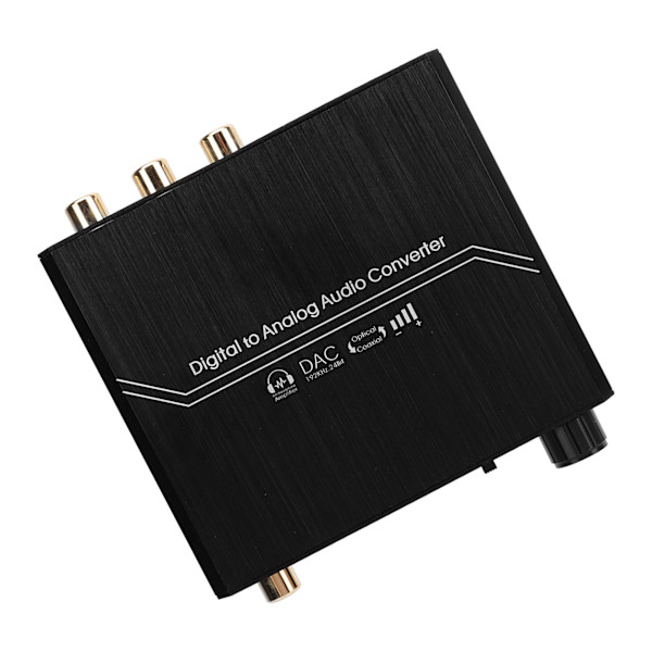 192KHz Digital til Analog Lydkonverter med Volumjustering Digital Optisk Koaksial til Analog Stereo RCA 3,5 mm Jack Konverter