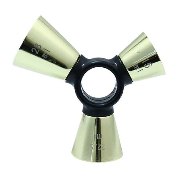 【02】Jigger for Bartending Rustfritt Stål 3 Ender Ergonomisk Nøyaktig Målebeger Cocktail Jigger B